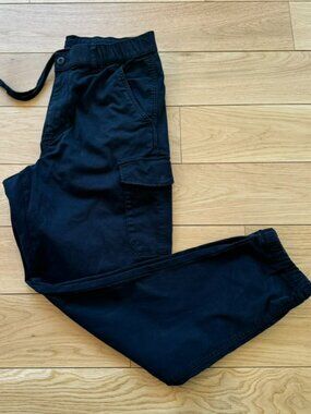 Uniqlo Men's Jogger Cargo Pants Navy Blue Medium (30-33" Waist)